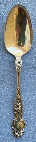 Wallace Sterling Silver Violet Serving Spoon Cover