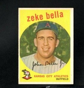  1959 Topps # 254 Zeke Bella EX