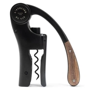 L'ATELIER DU VIN – Oeno Motion Wood & Black – Lever Corkscrew – Black - Picture 1 of 5