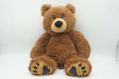 First & Main Grizzles No. 1975 Brown Bear Soft Plush Black Faux Leather Paw Pads - Image 1 of 4