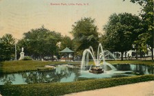 Postcard Eastern Park, Little Falls, New York - used in 1912