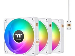 Thermaltake CT120 EX ARGB Reverse PC Cooling Fan White (3-Fan Pack), Magnetic - Afbeelding 1 van 5