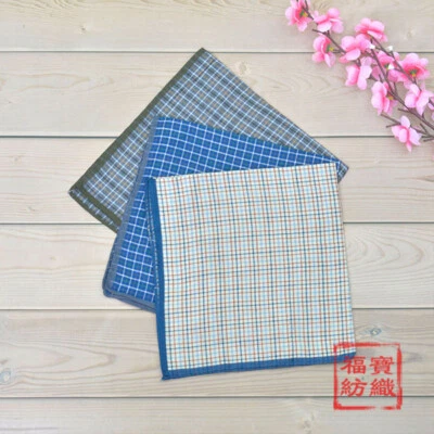 Combed Cotton Handkerchief Plaids Checks Hanky Pocket Square Men Women 40*40CM - Image 1 of 4