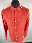 Wrangler -  Regular Fit Red Long Sleeve Linen Blend Shirt With Pocket [M]