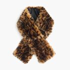 NWT J.CREW $79 Leopard Faux Fur Stole BROWN BLACK G9688 WQ2505 *scarf wrap 