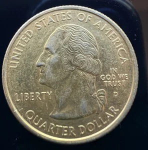 2006 D GOLD PLATED N.D. QUARTER - Picture 1 of 3