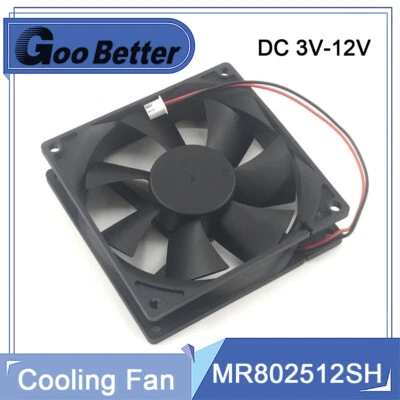 Brushless Cooling Fan Computer Chassis DC 3V-12V 8025 80x80x25mm 3.6W 2 Pin Wire - Image 1 of 4