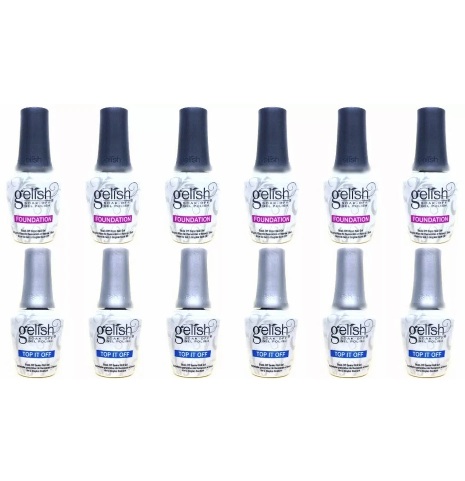 6 件套 Harmony Gelish 浸洗凝胶 - 6 底漆和 6 件上衣 0.5 盎司/15 毫升 — 第 1/1 张图片