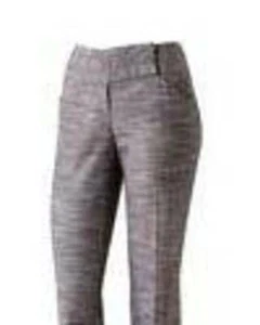 My Michelle Capris Crop Pants Black Gray Linen Women's $40-sz 11 - Picture 1 of 6
