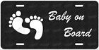 Baby On Board Personalized License Plate Metal Tag Auto ATV Moped Bike Bicycle