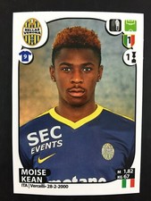 2018 Moise Kean Rookie RC Sticker Panini Footballers (17-18) #250.