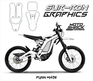 WHITE Graphics Kit for Sur-Ron Light Bee X Surron Wrap Sticker Vinyl BLANK GLOSS - Picture 1 of 2