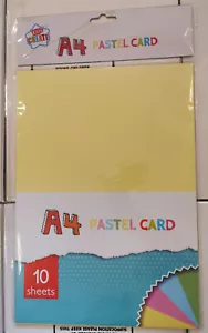 10x A4 Pastel Coloured Card Sheets Perfect for Kids, Adults Art & Crafts Project - Picture 1 of 2
