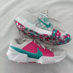 Nike Pickleball Schuhe Damen Tennis Sportschuhe weiß pink türkis 9,5 - Bild 1 von 7