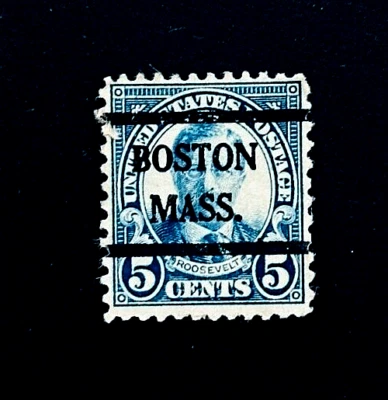 US Stamp - 1924 Roosevelt 5c Precancel BOSTON MA Mint NG  r33 - Image 1 of 2