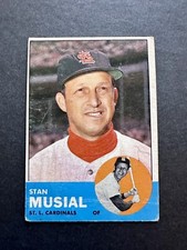 1963 Topps Baseball Card #250 Stan Musial St. Louis Cardinals
