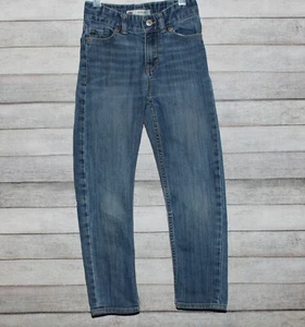 Levi’s Boyfriend Girl's Size 6 Adjustable Waist Straight Leg Denim Blue Jeans - Picture 1 of 10