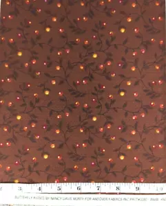 VTG Butterfly Kisses Nancy Davis #3392 Andover Fabrics 1.75yds Berries on Vine - Picture 1 of 2
