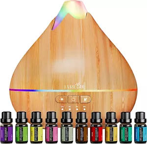 Essential Oil Diffusers for Home - Top 10 Gift Sets, 550Ml Aroma Diffuser for La - Picture 1 of 7
