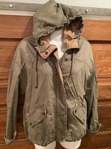 Abercrombie & Fitch Utility Outerwear Jacket Size Small Military Green Hooded - Picture 1 of 8