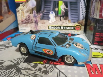 Mattel Hot Wheels Switch N Go slot car GT 1965 race track vtg Blue Untested  - Image 1 of 4