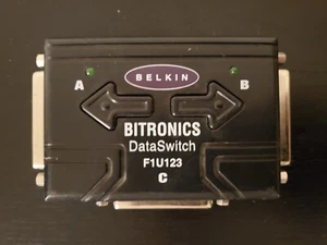 BELKIN BITRONICS SWITCH F1U123 3- Port Data-Switch - Picture 1 of 8