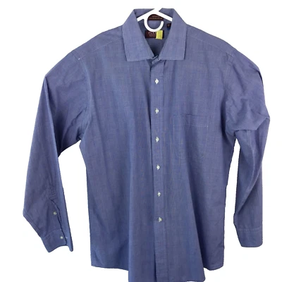 Jos A Bank Shirt Pima Executive Collection Men’s Blue 16 1/2 X 35 Vintage LS USA - Image 1 of 4