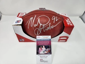 MICHAEL STRAHAN signed Wilson football Game Ball DUKE JSA COA GIANTS - Picture 1 of 4