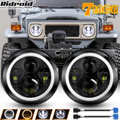 Par de faróis de LED redondos de 7 polegadas para TOYOTA LAND CRUISER FJ40 FJ60 J80 1965-1985 - Imagem 1 de 4