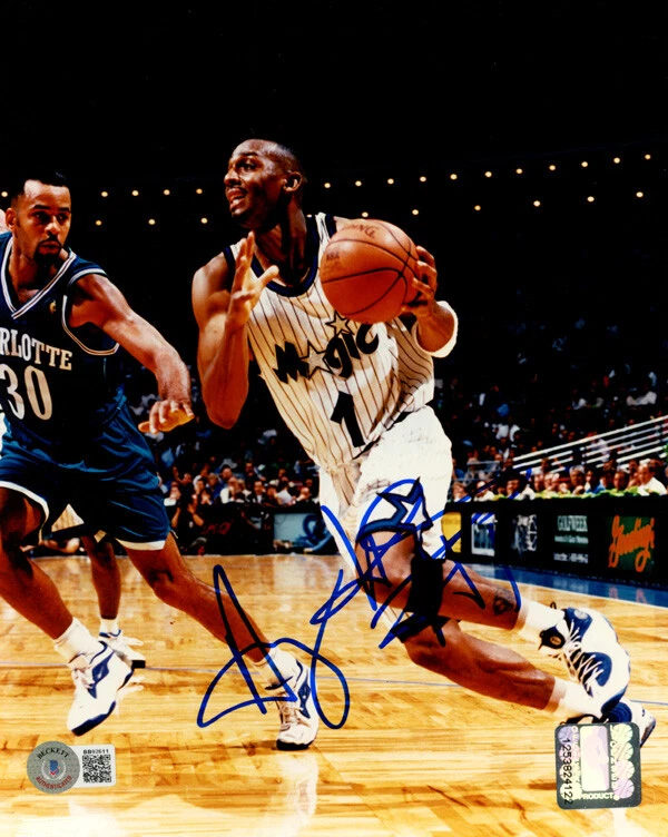 ANFERNEE HARDAWAY SIGNED AUTOGRAPHED 8x10 PHOTO ORLANDO MAGIC STAR BECKETT BAS - Image 1 of 2
