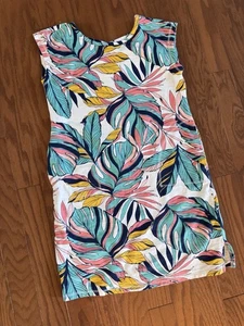 Abito T by Talbots Cambio CozyCrush Donna Tg S Tasche Tropicale Spiaggia Bianco Loto - Foto 1 di 11