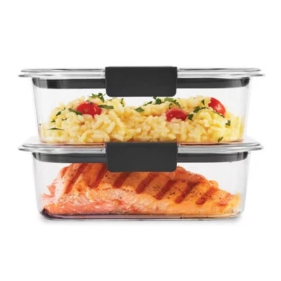 Contenedor de almacenamiento de alimentos de vigilancia Rubbermaid 3,2 tazas 2 piezas: plástico transparente, microondas Foto 1 de 3