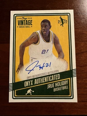 JRUE HOLIDAY 2021 Onyx Vintage Autenticado en Tarjeta Verde AUTO/AUTÓGRAFO/50 Foto 1 de 2