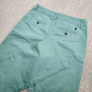 Polo Ralph Lauren Pants Youth Boys 18 Big Kid Green Chino Pony Logo Cotton Twill - Picture 1 of 11