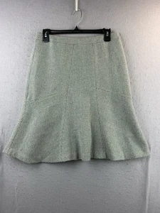 Ann Taylor Damen Rock Gr. 6P Grün Braun Wollmischung Tweed Karriere - Bild 1 von 10