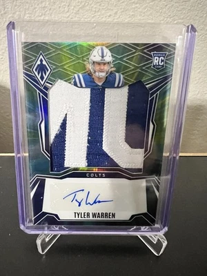 Fútbol americano Panini Phoenix 2025 Tyler Warren FOTL exclusivo novato RPA 20/25 Colts Foto 1 de 2