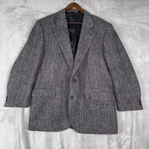 Harris Tweed  Blazer Handwoven 100% Scottish Wool Sports Jacket Made In USA - Picture 1 of 15