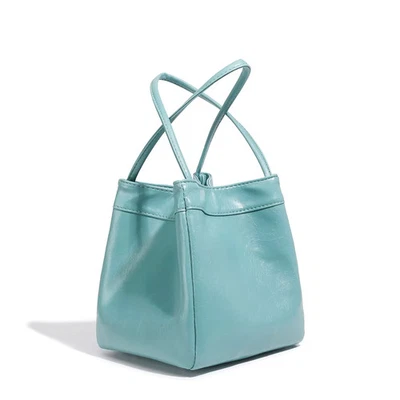 Bolso tipo cubo para mujer de moda simple estilo lonchera pequeña cartera Foto 1 de 4
