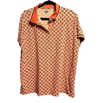 Polo de golf Lands' End talla 1X estampado geométrico deportivo de negocios informal para damas Foto 1 de 4