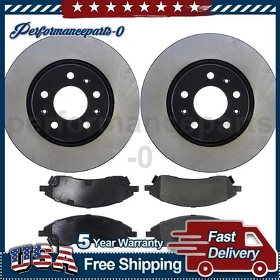 Juego de pastillas de freno de disco delanteras rotor de freno de disco para Cadillac STS 2005-2008 Foto 1 de 4