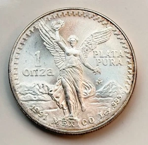 México 1 Onza 1991 México Libertad Libertad 0,999 Plata - Imagen 1 de 2