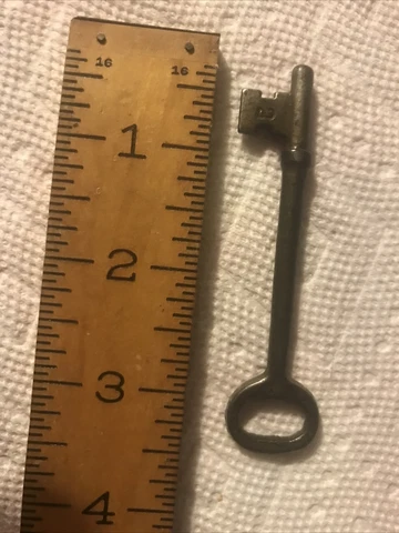 Antique Large Iron Skeleton Key 3-1/2" Cover