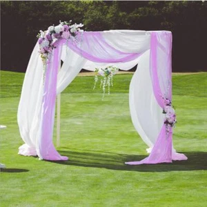 Transparent Voile Curtain - Valance Curtains Scarves Canopy Bed Wedding - Picture 1 of 4