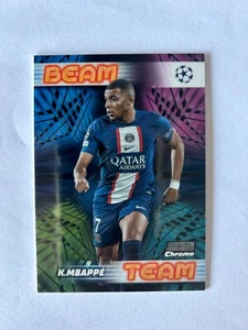 2022-23 Stadium Club Chrome Kylian Mbappe Beam Team Black Refractor SSP #09/10 - Bild 1 von 3