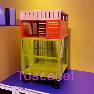 Ikea TESAMMANS Storage Unit on Casters, Multicolor/ Steel 16 1/2x28 3/8", NEW