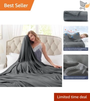 Manta de enfriamiento Rayón Bambú Ligera Cama Viaje Envoltura para dormir 79x91 Foto 1 de 4