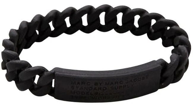 Marc By Marc Jacobs Black Standard Supply Braided Silicone Rubber Bracelet - Image 1 of 1