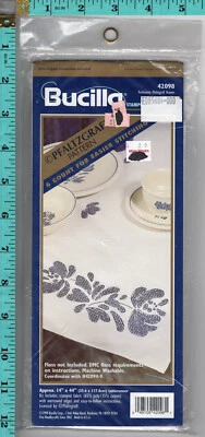 "Yorktowne ©Pfaltzgraff Runner" ©1998 Bucilla Stamped Linens 4 Embroidery 42098 - Image 1 of 4