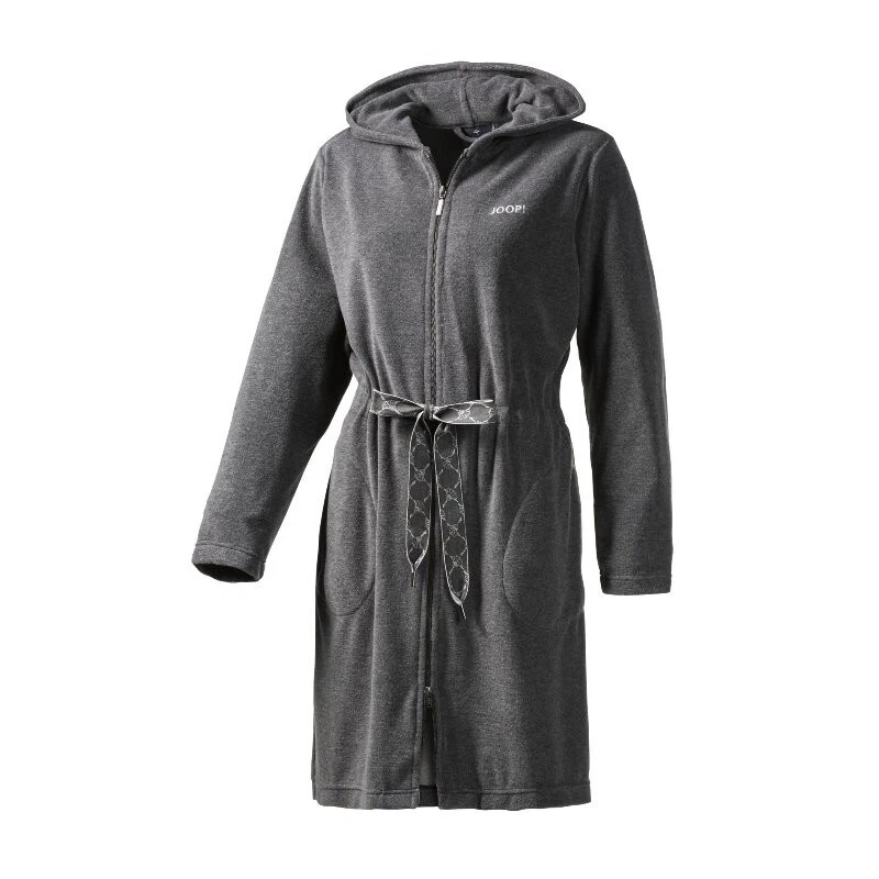 JOOP Kurzmantel Damen Homestyles mit Kapuze Uni 1659 Farbe Grau-Melange M