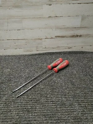 Used Lot of 2 Stanley PROTO Screwdrivers 88218 Slotted Cabinet Screwdrivers  - Image 1 of 4